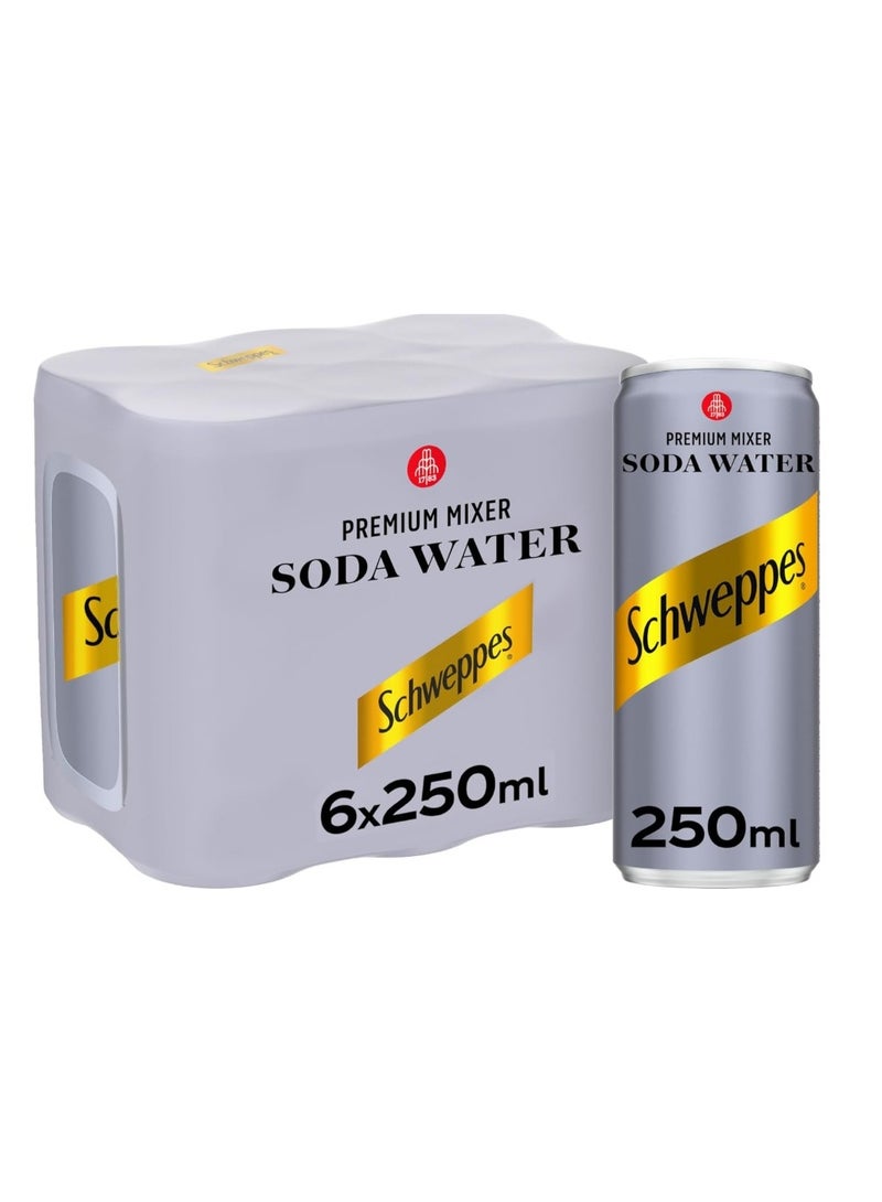 شويبس مشروب غازي معلب، 250 مل، عبوة من 6 علب - Image 1